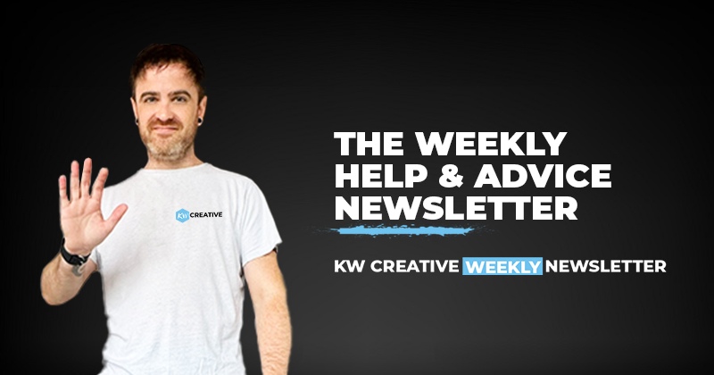 Help & Advice On Business Weekly Newsletter - KW Creative Weekly Newsletter Website & Social Banner Design
