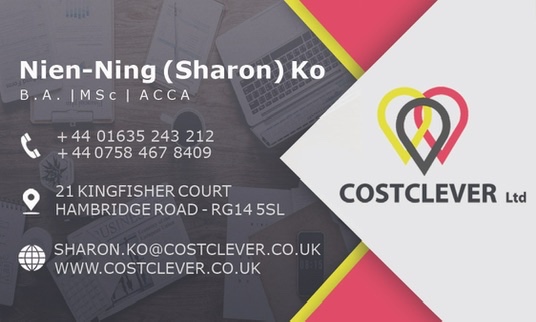Costclever Ltd Accountants Business Card Design By KW Creative - Kent Wynne Business Card Design (C)