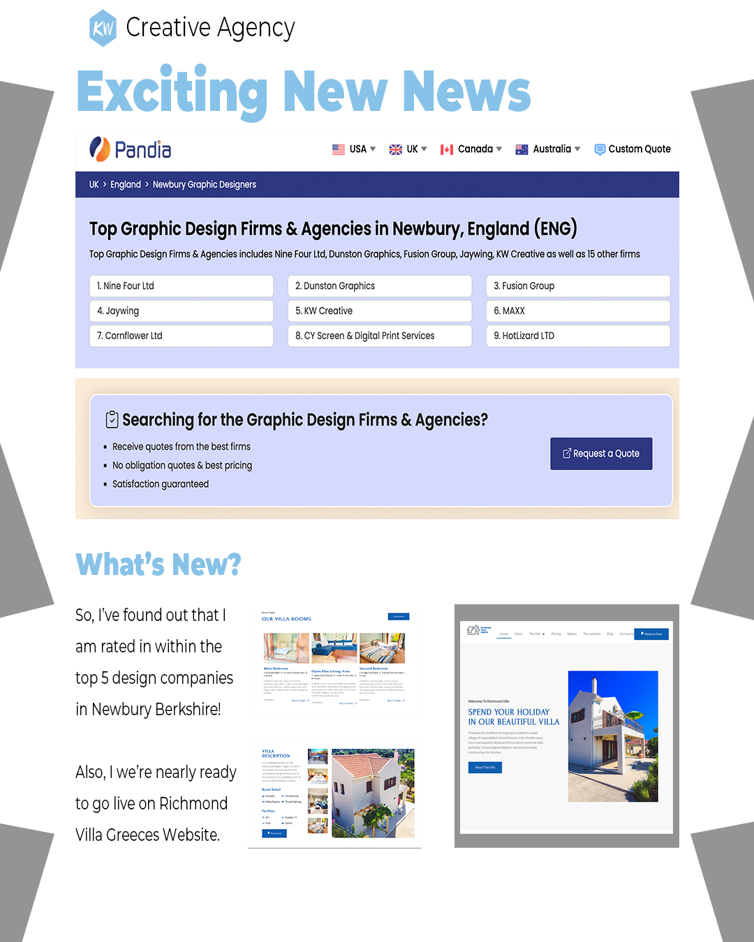 Top Rated Design Agency In Newbury Berkshire - KW Creative New Exciting New News Design By KW Creative - Kent Wynne (C)