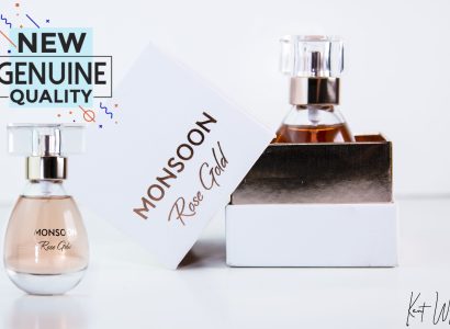 Monsoon Rose Gold Perfume For Sale - Product Studio Photography By KW Studio UK